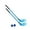 Blue, variant on amleso 2 Pieces Floor Hockey Stick Set ,Outdoor Sports Equipment, Preschool Interactive Game Sports for Boys Girls Red