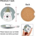thumbnail image 3 of GZHJMY Car Coasters 2 Pcs Merry Christmas Bear Ceramic Drink Coaster for Cup Holder Cup Coasters, 3 of 6