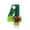 D, variant on Number 2 Candle with Green Glitter, Ladybug and Flower Design, 1 Piece, Green, for 2 Year Old Girl Birthday Party, Cake Decoration