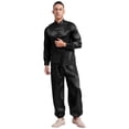 thumbnail image 2 of Mufeng Men's 2Pcs Kung Fu Uniform Shirt Suit Chinese Traditional Tai Chi Costume Theme Party Clothes Black XXL/175, 2 of 6
