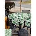 thumbnail image 6 of Square Outdoor Tablecloth with Umbrella Hole St Patricks Day Outside Table Cloth Waterproof Patio Table Cover Farmhouse Vintage Green Shamrock Zipper Tablecloths for Picnic Party Camping 60x60 Inch, 6 of 8