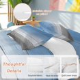 thumbnail image 2 of Sky Blue Duvet Cover Set Twin Size, Grey Gradient Wood Grain Vintage Farmhouse 4 Piece Soft Microfiber Bedding Set with 1 Duvet Cover, 1 Flat Sheet, 2 Pillowcases, 2 of 9