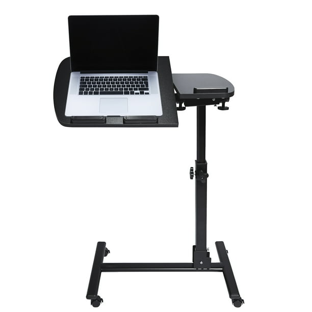 YouLoveIt Rolling Laptop Desk Table Adjustable Angle & Height Laptop Stand Laptop Cart Mobile