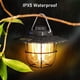 thumbnail image 4 of Linterna de camping recargable, lámpara LED retro, recargable por USB-C, luz cálida y natural, atenuación continua, batería de más de 13 horas de duración, portátil e impermeable, ideal para tiendas d, 4 of 5