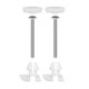 thumbnail image 1 of Kit de herrajes antideslizantes y reductores de ruido para asiento de inodoro. Largo, 1 of 9