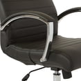 thumbnail image 4 of Executive Low Back Chair in Black Faux Leather with Chrome Arms and Base K/D, 4 of 4
