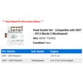 thumbnail image 2 of Head Gasket Set - Compatible with 2007 - 2013 Mazda 3 Mazdaspeed 2008 2009 2010 2011 2012, 2 of 2