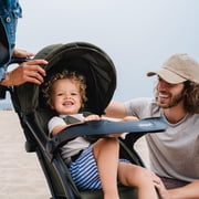 Mompush Lithe V2 Lightweight Stroller with Snack Tray, Newborn Nest Mode, Forest, 17.3LB, Unisex