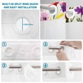 thumbnail image 3 of No Hook Shower Curtain with Built-in Rings - Watercolor Wild Flowers Print Washable Waterproof Fabric Bathroom Curtains for Hotel,Rentals, Stall 36 X 72 Inch , Boho Floral, 3 of 9
