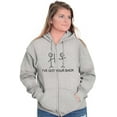 thumbnail image 3 of I've Got Your Back Funny Nerdy Zip Up Hoodie Men's Women's Brisco Brands M, 3 of 6