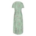 thumbnail image 4 of Vestidos de Verano de Mujer Casual Cuello Redondo Bolsillos de Manga Corta Impresión Vestido Largo, Vestido Ligero de Poliéster para Diario, Fiesta Y Primavera, 4 of 6