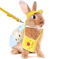 thumbnail image 2 of Conjunto de piezas de chaleco y correa de arnés de animales pequeños, chaleco de arnés de pecho para mascotas pequeñas, chaleco para caminar para conejo, hurón, conejo, taza de té, caniche, gatito Ormromra 220891-2, 2 of 8