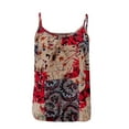 thumbnail image 2 of Vivianyo HD Women's Sleeveless Tank Top Fashion Women's Casual Print Round Neck Fold Sleeveless T-shirt Top Blouse, 2 of 5