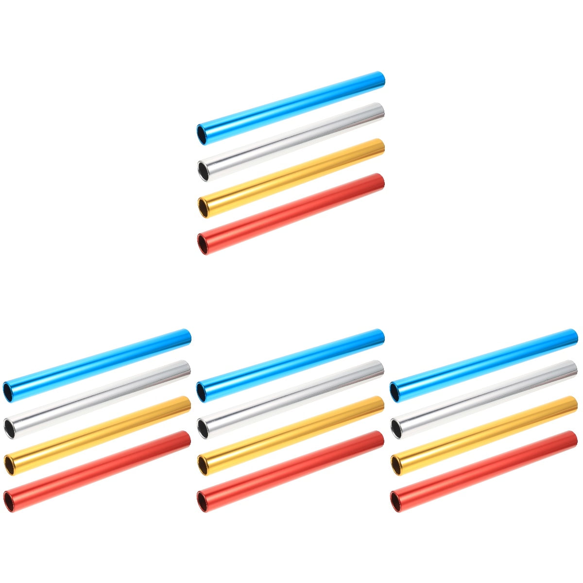 NUOLUX 16 Pcs Professional Relay Batons Athletics Race Sticks Antiskid