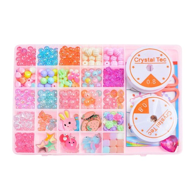Kids Bead Jewelry Making Crafting Set Charms DIY Niños s para niños, 25 rejilla 2 Zulema Niños pulsera perlas