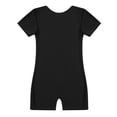 thumbnail image 4 of Oyolan Kids Boys Girls Short Sleeves Gymnastics Leotard Jumpsuit Unitard Ballet Dance Dancewear Black 4, 4 of 7