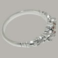 thumbnail image 4 of LBG British Made 18k White Gold Genuine Natural Pink Tourmaline & Cubic Zirconia Womens Statement Ring - 33 size options - Size 5.5, 4 of 8