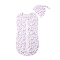 thumbnail image 1 of Gupgi Newborn Infant Baby Cartoon Animal Zipper Swaddle Wrap Blanket + Hat, 1 of 10
