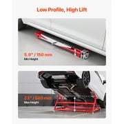KFFKFF Portable Car Lift, 4400 lbs Capacity, Durable Steel Construction with 23 Max Height, Adjustable Width and Wheels, Manual Operation for Cars, Compact SUVs, Mini Trucks, Ideal for Home Garage