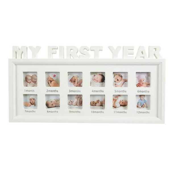 My First Year Baby Picture Frame 12 Month Photo Frame Holds 12