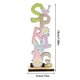 thumbnail image 3 of Decoración de Pascua: conejo, placa decorativa de madera con letras, adorno vertical de Pascua., 3 of 4