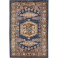 thumbnail image 1 of Unique Loom Utopia Geometric Vintage Rug 4' x 6' Rectangle Navy Blue/Brown, 1 of 1