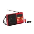 thumbnail image 3 of Radio portátil con altavoz de radio Fácil de usar Regalos versátiles para personas mayores Rojo, 3 of 9