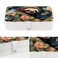 thumbnail image 4 of Sloth Elegant PU Leather Decorative Box Jewelry Organizer with Removable Compartment - Portable Earring Organizer, 4 of 6