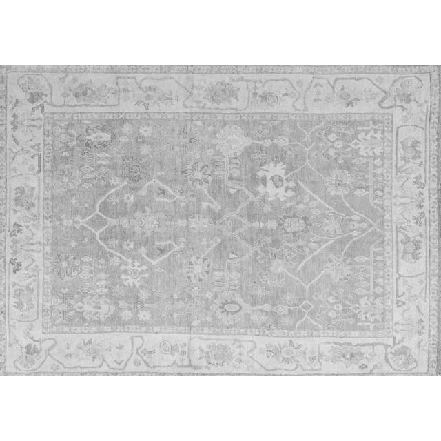 Ahgly Company Indoor Rectangle Abstract Gray Modern Area Rugs, 5' x 8'