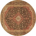 thumbnail image 1 of Ahgly Company Indoor Round Medallion Brown Traditional Area Rugs, 7' Round, 1 of 4