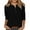 Black, variant on Tiqkatyck Womens Tops Clearance, Women's Fashion Button Up 3/4 Sleeve Solid Color T Shirt Shirts for Women, Summer Tops for Women 2024 Black L