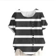 thumbnail image 2 of Womens Shirts Short Sleeve Dressy Womens Tops Dressy Casual V Neck Ladies Striped Tee Shirt Oversized Tops Items Ordered by Me, 2 of 4