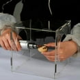 thumbnail image 1 of kurtrusly Grinding Dust Box Acrylic Portable Clear with 2 Holes for Buffing Engraving, 1 of 9