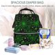thumbnail image 5 of Disketp Green Bright Web with Spiders Mochila de Pañales de Gran Capacidad con Múltiples Bolsillos, Mochila de Viaje Multifuncional para Bebé, Unisex, Moderna y Resistente, 5 of 6