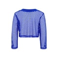 thumbnail image 7 of Fashionable Mesh Hollow Out Long Sleeve Blouse for Big Girls and Teenage Tweens Casual Breathable Top T-Shirts Kids Short Sleeve Crewneck Solid Basic Tees Casual Tops, 7 of 7