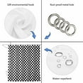 thumbnail image 5 of Black White Plaid Waterproof Fabric Shower Curtain,Modern Buffalo Check Gingham Art Waterproof Fabric Shower Curtain for Bathroom Curtains Bathtubs Hotel Shower Curtains with 12 Hooks Long 72x78in, 5 of 8