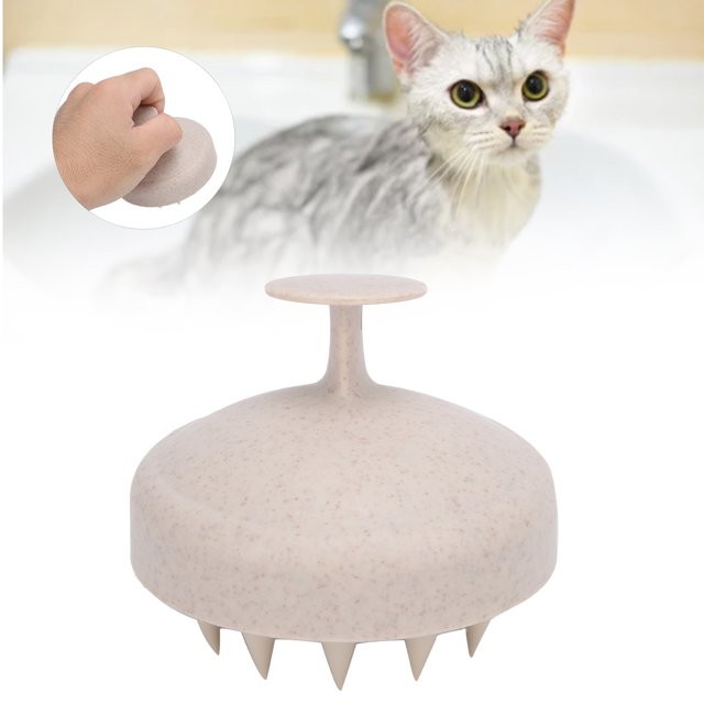 Peine de masaje para mascotas cepillo de baño multifuncional para mascotas silicona suave lavable duradero para perros para bañarse para limpieza masaje aseo para gatos ANGGREK Otros