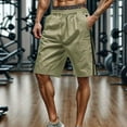 thumbnail image 5 of BLCHUNen Mens Summer Beach Shorts Drawstring Elastic Side Zipper Casual Shorts with Pockets, 5 of 8