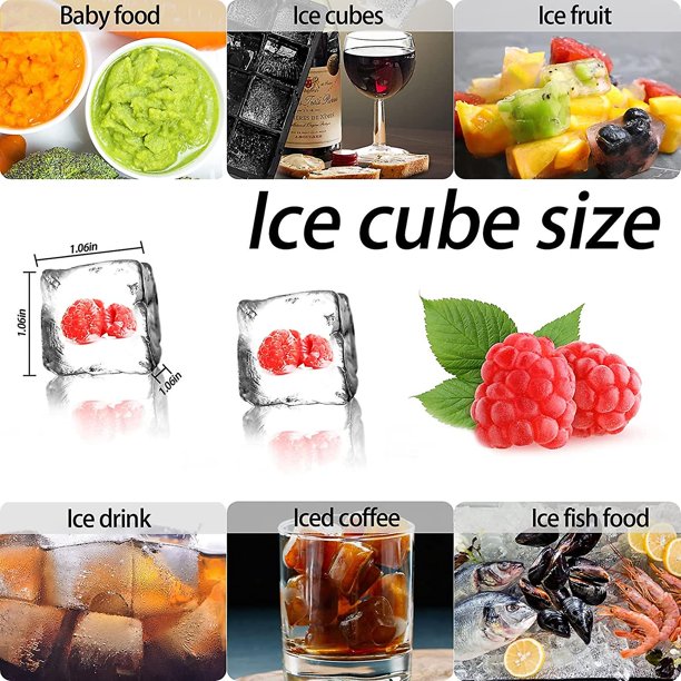 Bandejas de cubitos de hielo de silicona, moldes de cubitos de hielo flexibles de liberación fácil, bandejas de hielo reutilizables de 20 piezas por bandeja, moldes de hielo cuadrados apilables sin Bpa Fo XianweiShao 1327533625494