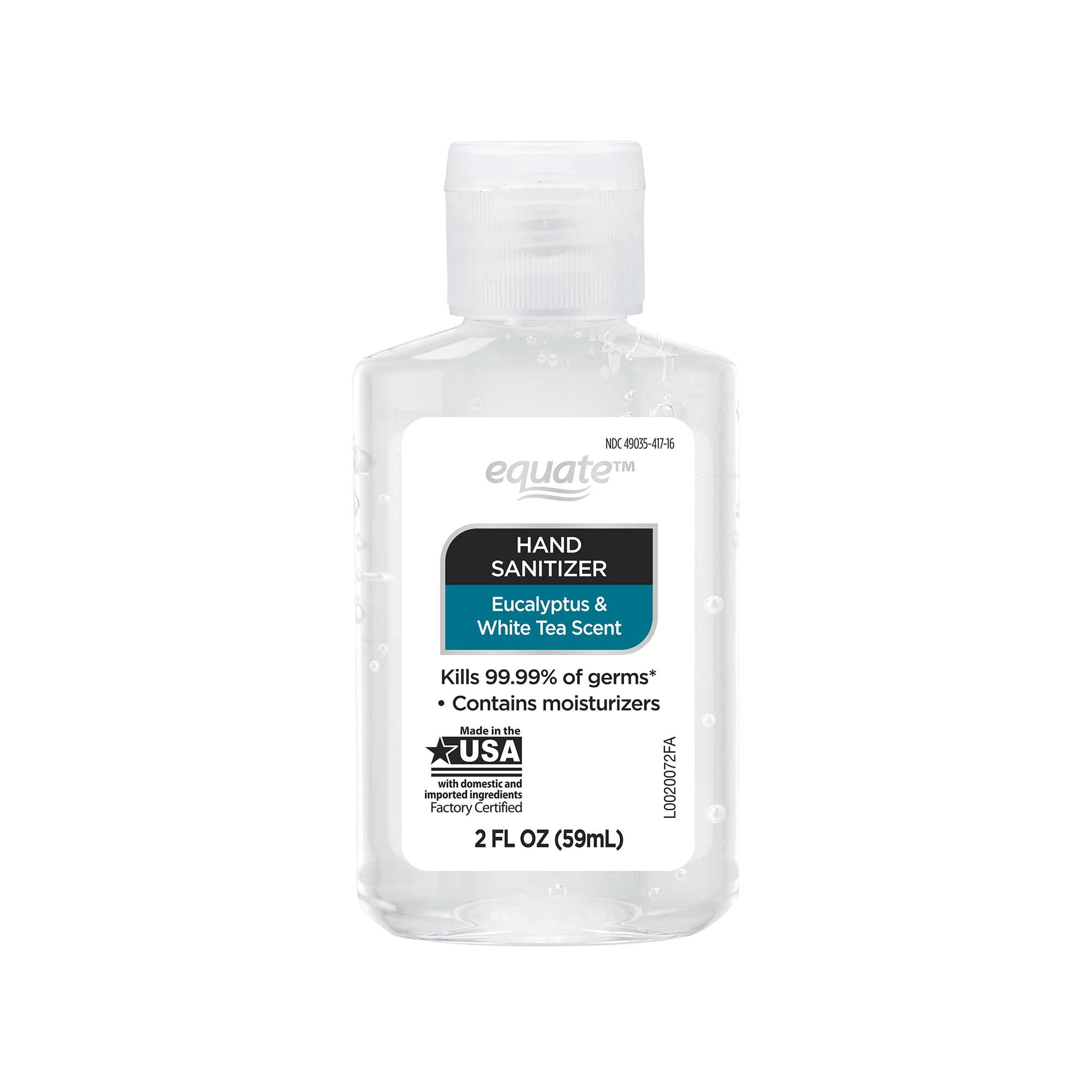 Equate Eucalyptus & White Tea Hand Sanitizer, 2 fl oz