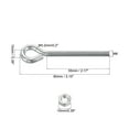thumbnail image 2 of Uxcell M6x60mm Eye Hook Screw Kit Carbon Steel White Zinc Plating 15 Pack, 2 of 6