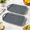 Cool Grey, variant on Christmas Red Rectangle Serving Tray Set of 2, Rustic Crackled Food Platter with Handles