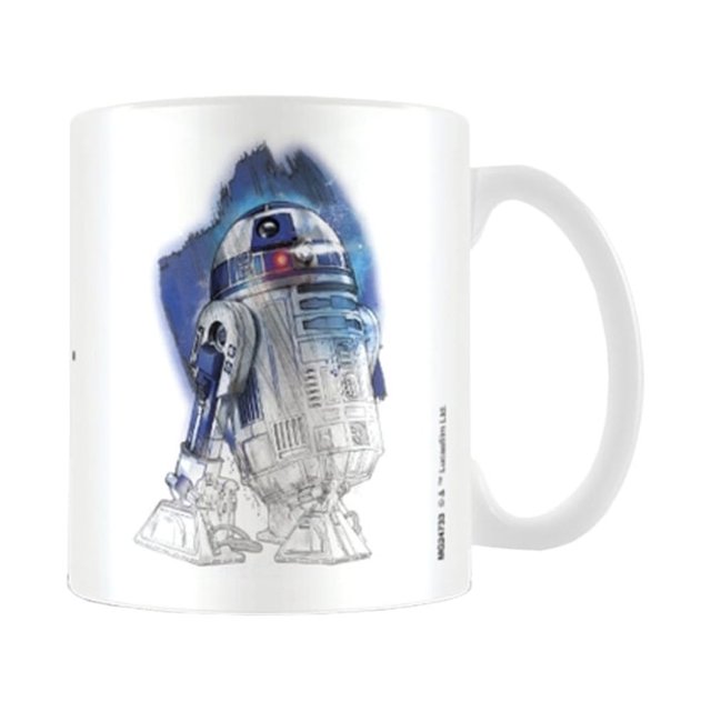 Star Wars: The Last Jedi - Taza Diseño Pincelada R2-D2 (Blanco)
