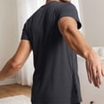 thumbnail image 2 of Zmoon Men's Back Shoulder Surgery Shirt Recovery Tearaway Short Sleeve Full Open Side Snap Top, 2 of 6