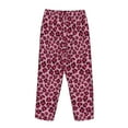thumbnail image 5 of Xecao Rose Leopard Print Women's Straight Lounge Pajama Pants: The Epitome of Relaxed Sleepwear, 5 of 9