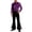 Purple@GC@, variant on CONZONE Carnival Mens 70S Disco Set 2 Peice Dance Suit for Men Glitter Sequins Long Sleeve Tops Flared Pants Funny Stage Performance Outfits