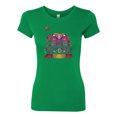 thumbnail image 2 of California Republic Bear Logo Retro Mandala Mosaic Animal Lover Womens Slim Fit Junior Tee, Kelly, Large, 2 of 3