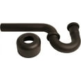 thumbnail image 6 of Westbrass 1-1/4" x 1-1/4" 17-Gauge Brass P-Trap with High Box Flange, Oil Rubbed Bronze, 6 of 9