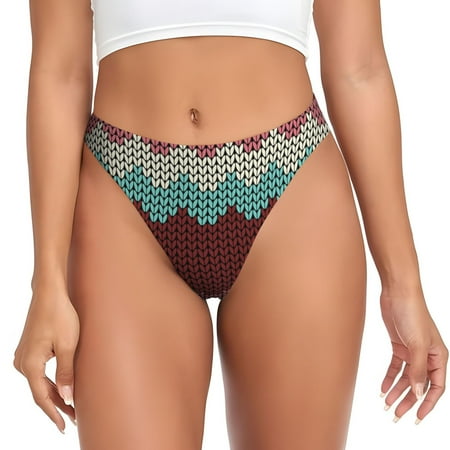 Qokaie fall leaf Element Printed Women s Cotton Thong Underwear  Sexy Breathable Panties G-string-3X-Large