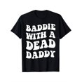 thumbnail image 1 of T-Shirt Humoristique Dead Dad Club Baddie avec un Dead Daddy Col Rond Manches Courtes Coupe Régulière pour Toutes les Saisons, 1 of 6